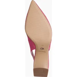 TAMARIS Damen Sling Pump mit Blockabsatz Leder, pink, 39 EU