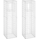vidaXL Gabionensäulen 50 x 50 x 180 cm