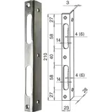hilber beschläge Sicherheitsschließblech eckig 210 x 23 mm blau verzinkt