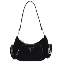 GUESS Damen Eco Gemma Shoulder Bag Mini-Umhängetasche, Schultertasche, Schwarz - Einheitsgröße