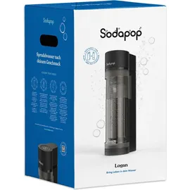 Sodapop Logan schwarz matt + 2 Flaschen 0,85 l + Flasche 0,6 l + Zylinder