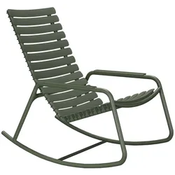 ReCLIPS Outdoor Schaukelstuhl olivgrün, Armlehnen Aluminium