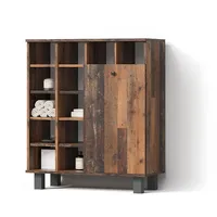 Livinity® Badschrank, Wildeiche, 13 Fächer, 1 Schubladen, Rechteckig, 78.4x91.6x34