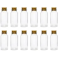 Partydeco Fläschchen mit Korken 3x7cm - 35ml Glas 12er