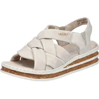 Rieker Damen 62908 Keilsandaletten, Beige, 38