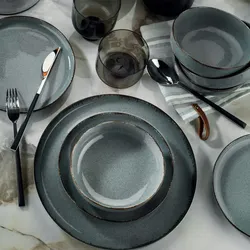 Heritage, Kütahya Porselen,(24 Stücke), Abendessen , Blau, 100% Porzellan