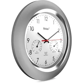 MEBUS 19454 Funk-Wanduhr mit Thermo-/Hygrome