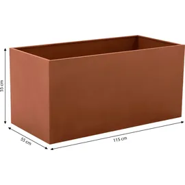 Dehner Hochbeet Lagos Balkonhochbeet 115 x 55 x 55 cm braun