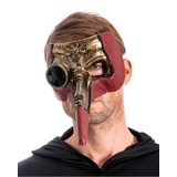 CHAKS Verkleidungsmaske Halloween Steampunk Pest Maske 'Plague Doctor', B