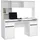 Dmora Schreibtisch Agnella 149x48,2x156,2h cm Weiß 2 Schubladen 7 Regale - Weiß