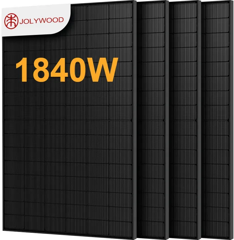 Jolywood 460W Bifazial Full Black Solarmodul für Balkonkraftwerke Photovoltaik Glas-Glas n-Type TOPCon, by Powerness - 4 Stücke / Selbstabholung