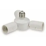 ChiliTec - E27-fassung 'triple' 22237, Adapter auf 3x E27-schraubfassungen, weiß