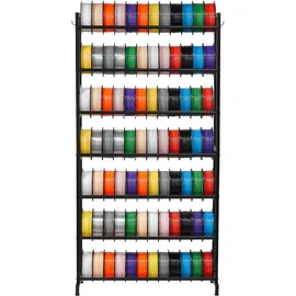 Vevor Filament Lagerregal für 3D-Drucker, 7 Ebenen, Filamentspulenhalter, 840 x 320 x 1650 mm, Tragkraft 54,4 kg pro Ebene, 3D-Druckerzubehör für 3D-Druckstudio, Werkstatt, Schwarz