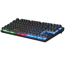 Mars Gaming MCPTKLES, Spanische Sprache, RGB Combo Tastatur & Maus 3200DPI, TKL Design