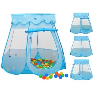 vidaXL Kinder-Spielzelt mit 250 Bällen Blau 102x102x82 cm