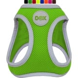 DDOXX Brustgeschirr Air Mesh, Step-In, reflektierend | viele Farben | für kleine, mittlere & mittelgroße Hunde | Hunde-Geschirr Hund Katze Welpe | Katzen-Geschirr Welpen-Geschirr | Grün, XS