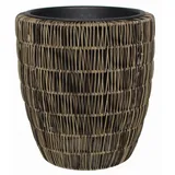 Trendline Polyrattan Pflanztopf Ø 38 x 42cm braun 