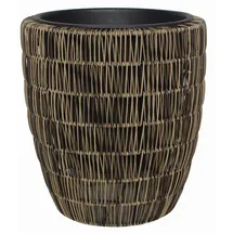 Trendline Polyrattan Pflanztopf Ø 38 x 42cm braun 