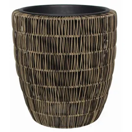 Trendline Polyrattan Pflanztopf Ø 38 x 42cm braun 