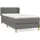 vidaXL Boxspringbett mit Matratze Dunkelgrau 100x200 cm Stoff - Grau