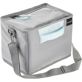 KEEEPER nea Faltbare Isoliertasche, 13 l, Gr. L, Mit Schultergurt, Passend für Klappbox lea, 6 kg Tragkraft, 4 h kühlend/wärmend, Aus recycelten PET-Flaschen, 29,5 x 20 x 22,5 cm, Aquamarine
