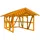 SKANHOLZ Skan Holz Carport Schwarzwald 4,24 x 6,00 m eiche hell mit Rückwand