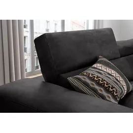 W.Schillig Eckcouch Mikrofaser 3-Sitzer Grau
