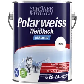 Schöner Wohnen Weißlack Polarweiss glänzend 2,5 l