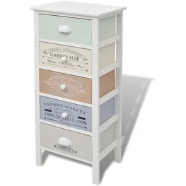 vidaXL Schränkcken 5 Schubladen Französischer Stil Holz