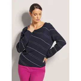 Madeleine Longpullover Blau / Silberfarben 40/42
