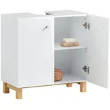 SoBuy Waschbeckenunterschrank Weiß