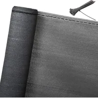 Woltu Zaunblende Schattiernetz Sichtschutz mit Kabelbinder anthrazit anthrazit 2x10m,