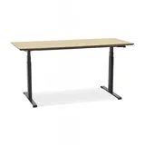 KADIMA DESIGN Elektrischer Sitz-Steh-Schreibtisch BIONIK | Der elektrische Sitz-Steh-Schreibtisch „BIONIK“ mit naturbelassener Holzplatte und Kadima Design