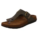 ROHDE Damen Zehentrenner Pantolette Leder Rodigo-D 5860, Größe:42 EU, Farbe:Grün