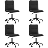 vidaXL Esszimmerstühle 4 Stk. Schwarz Kunstleder