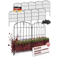 V2Aox Teichzaun 33 x 43 cm Schwarz/Metall