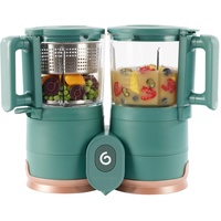 Babymoov Nutribaby Glass Forest Green 4-in-1 Babynahrungszubereiter aus Glas & Edelstahl