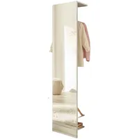Furn.design Garderobe weiß Kompaktgarderobe mit Spiegel 50 x 200