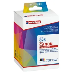 Edding Tintenset ersetzt Canon »PGI-580XXL BK/CLI-581XXL Multipack« schwarz