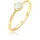 Elli Ring Damen, Basic Bandring Synthetischer Opal Geo