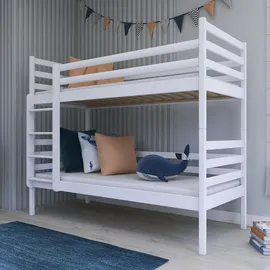 Kids Collective Etagenbett 90 x 200 cm Kiefer massiv weiß