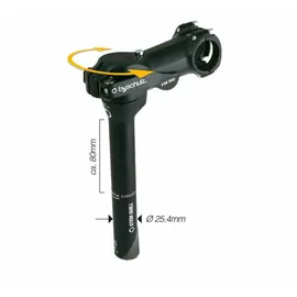 by,schulz Vorbau Quill Twist SDS 90 mm schwarz
