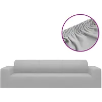 vidaXL Sofahusse 4-Sitzer Grau 100% Polyester