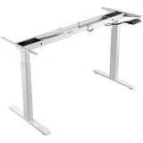 Vevor Schreibtisch Gestell mit Doppelmotor, einstellbare Höhe 70-117 cm und Länge 110-178 cm, elektrisch verstellbares Tischgestell, ergonomische DIY-Arbeitsplatzbasis (nur weißer Rahmen)