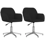 vidaXL Esszimmerstühle 2 Stk. Drehbar Stoff V1 | vidaXL : Farbe - Schwarz