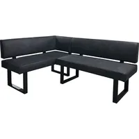 byLIVING Eckbank BYLIVING "Vancouver", grau (anthrazit), B:180cm, 100% Polyester, Sitzbänke, Eckbank, mit Taschenfederkern, langer Schenkel wahlweise rechts oder links