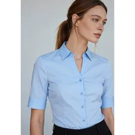 More & More Baumwollstretchbluse Hellblau 46