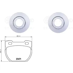 Hella Pagid Bremsenset 298mm Hinten Passend Für Land Rover Defender: Bremsscheibe Land Rover: Ftc2805 Land Rover: Ftc3846 Land Rover: Lr018026 Land Ro