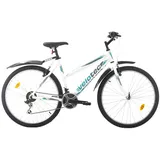 Multibrand PROBIKE 6th Sense 26 Zoll Mountainbike ALU Rahmen Shimano 18 Gang, Mädchen-Fahhrad & Damen-Fahhrad geeignet ab 155 cm - 175 cm (Weiß Blau Aluminium)