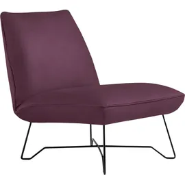 Egoitaliano Sessel EGOITALIANO "Lia Loungesessel, elegant und stylisch, toller Sitzkomfort", lila (plum), B:62cm H:73cm T:79cm, Sessel, Sessel, extravaganter Designsessel, Solitärsessel